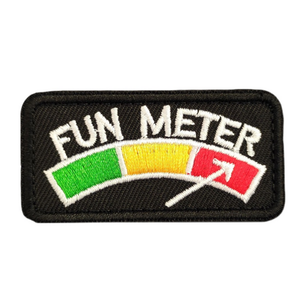 Cool 'Fun Meter 1.0' Embroidered Velcro Patch