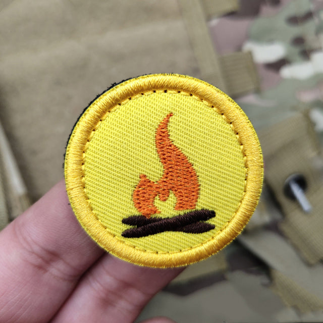 Boy Scout Badge 'Bonfire' Embroidered Velcro Patch