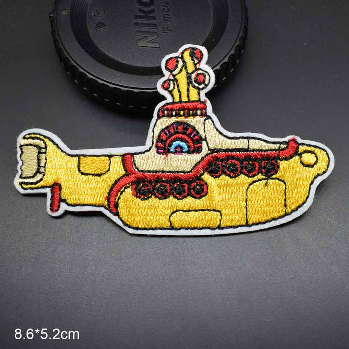Cute 'Yellow Submarine | Four Periscope' Embroidered Patch