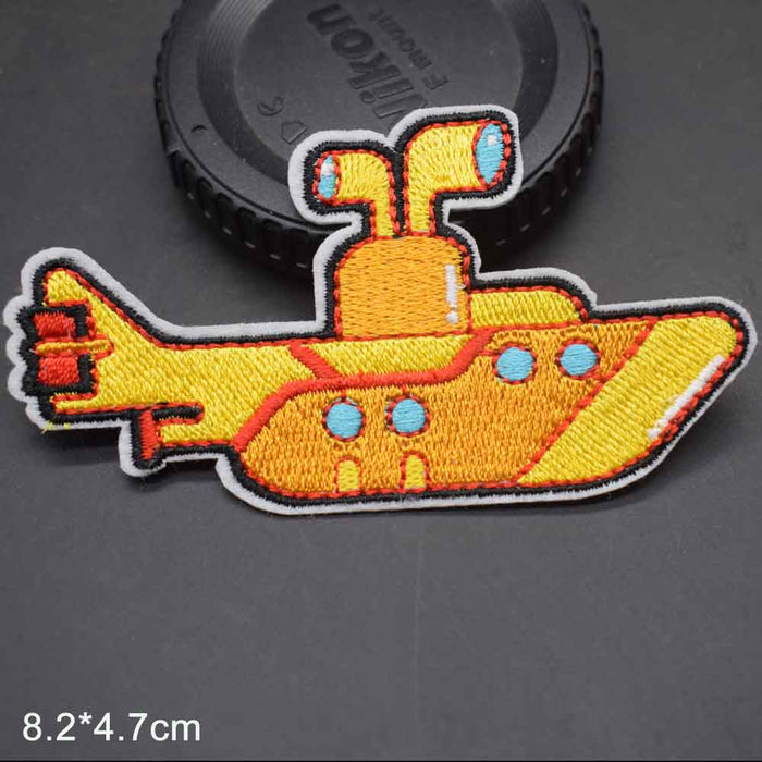 Cute 'Yellow Submarine | Two Periscope' Embroidered Patch
