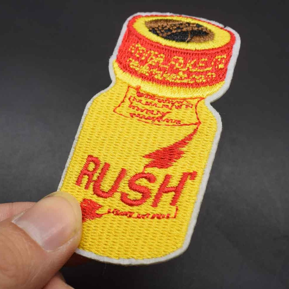 Cool 'Rush | Bottle | Yellow' Embroidered Patch