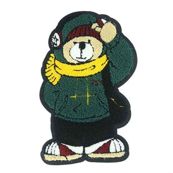 Cute 'Big Teddy Bear | Sweater & Hat' Embroidered Patch