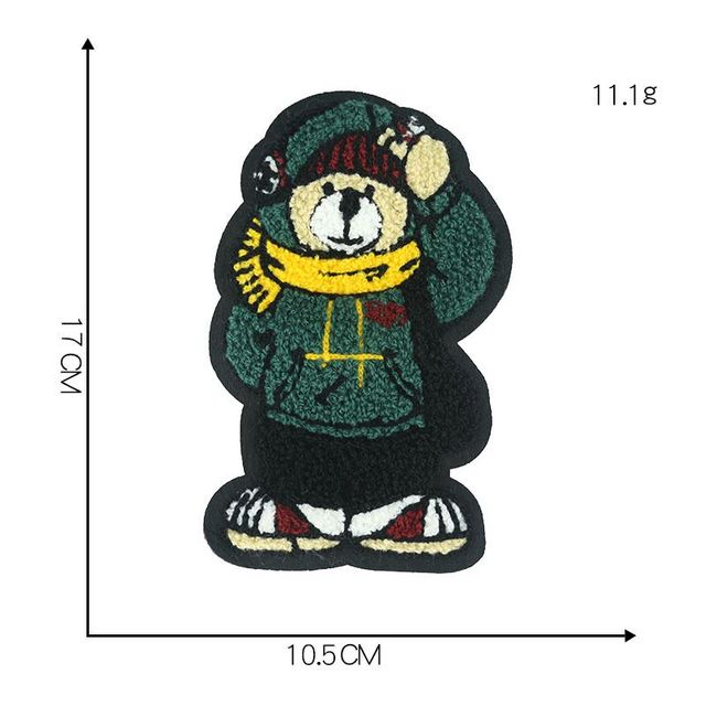 Cute 'Small Teddy Bear | Sweater & Hat' Embroidered Patch