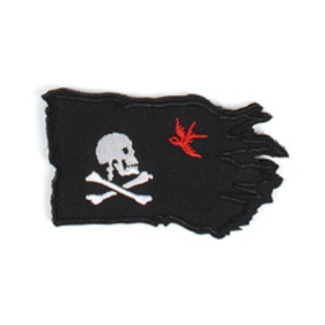 Pirate 'Jack Sparrow Flag' Embroidered Velcro Patch