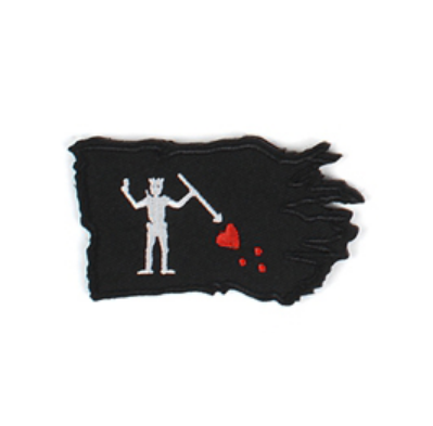 Pirate 'Blackbeard Flag' Embroidered Velcro Patch