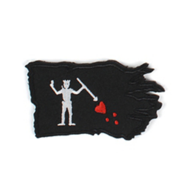 Pirate 'Blackbeard Flag' Embroidered Velcro Patch