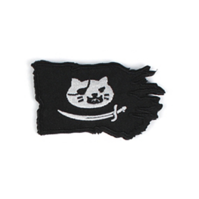 Pirate 'Pirate Cat Flag | Cutlass' Embroidered Velcro Patch