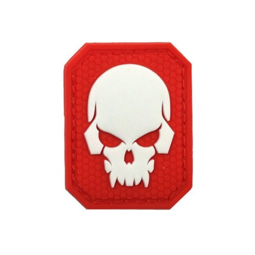 Skull Demon 'Night Luminous Skull Red' PVC Rubber Velcro Patch