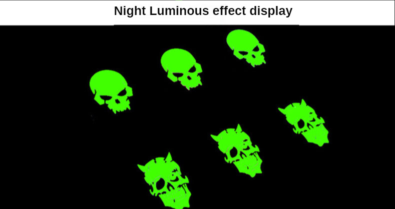 Skull Demon 'Night Luminous Skull Green' PVC Rubber Velcro Patch