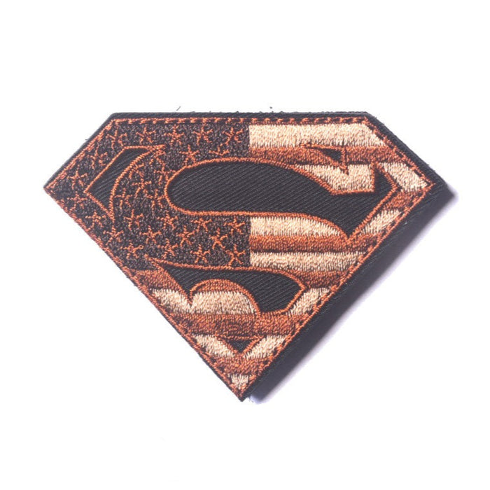 Superman Logo 'American Flag 2.0' Embroidered Velcro Patch