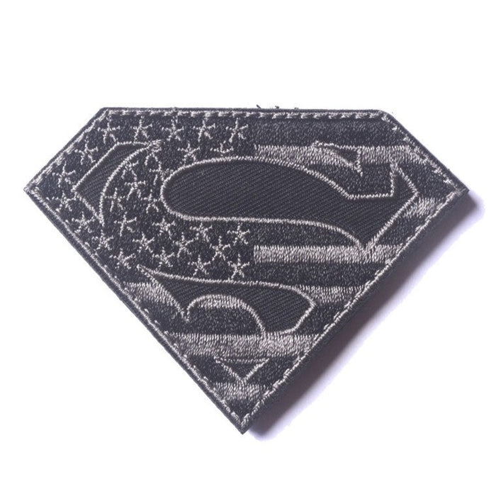 Superman Logo 'American Flag 6.0' Embroidered Velcro Patch
