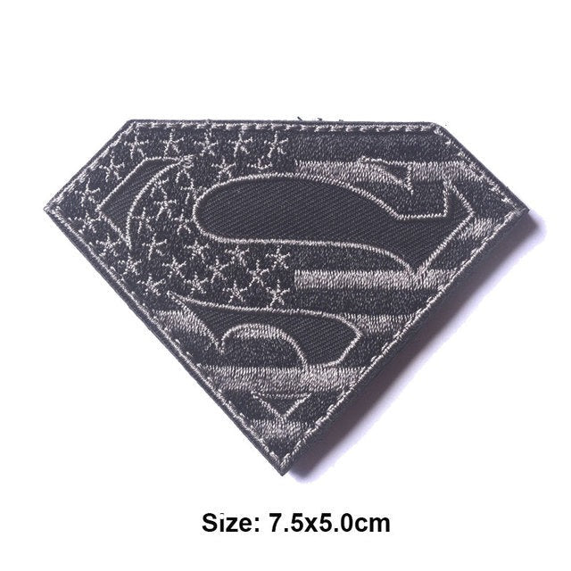 Superman Logo 'American Flag 6.0' Embroidered Velcro Patch