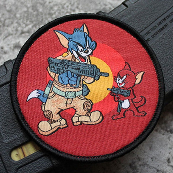 'Tactical Tom and Jerry | Guns' Embroidered Velcro Patch