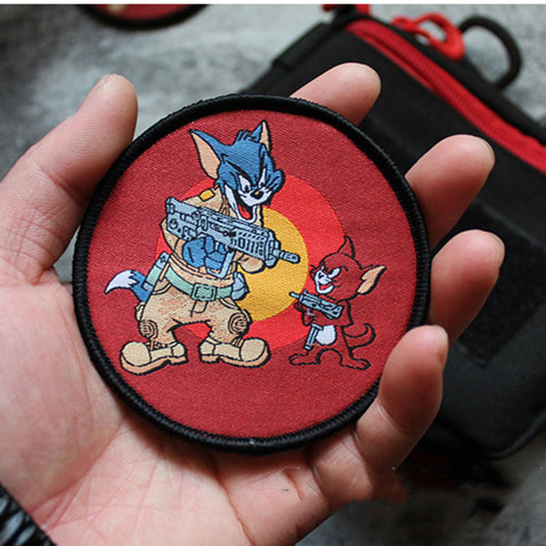 'Tactical Tom and Jerry | Guns' Embroidered Velcro Patch