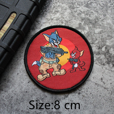 'Tactical Tom and Jerry | Guns' Embroidered Velcro Patch