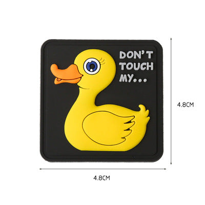 Duck 'Don't Touch My...' PVC Rubber Velcro Patch