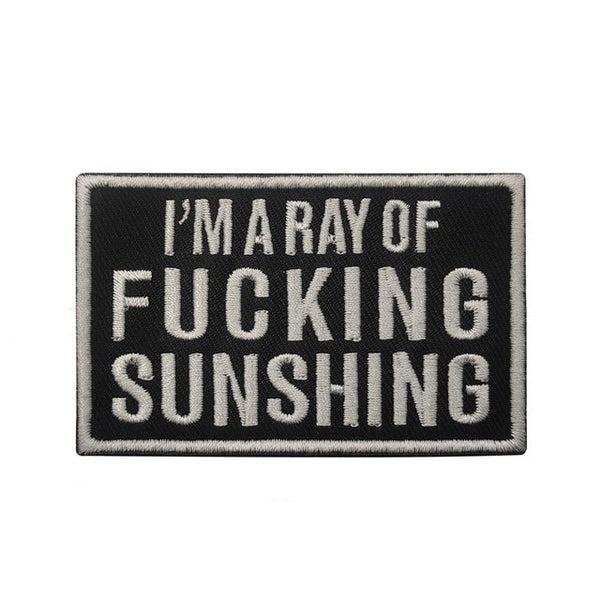 Statement 'I'm A Ray Of F*cking Sunshing' Embroidered Velcro Patch