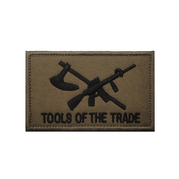 Statement 'Tools Of The Trade | Gun and Axe' Embroidered Velcro Patch