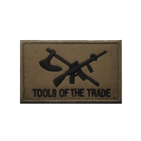 Statement 'Tools Of The Trade | Gun and Axe' Embroidered Velcro Patch