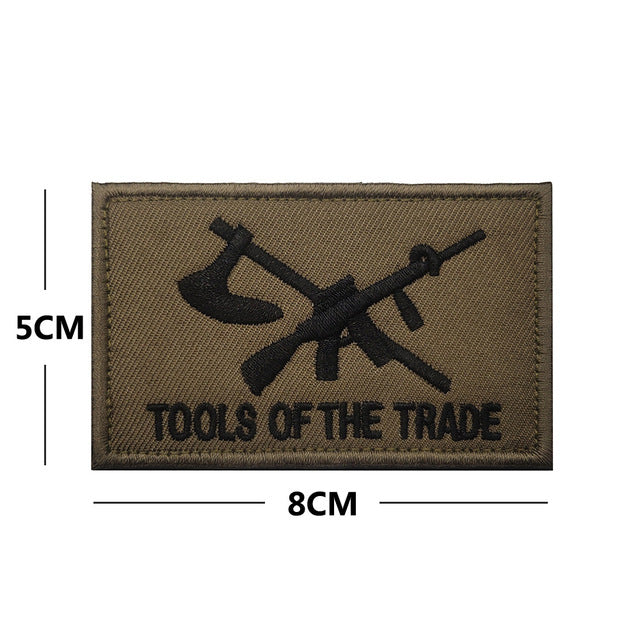 Statement 'Tools Of The Trade | Gun and Axe' Embroidered Velcro Patch