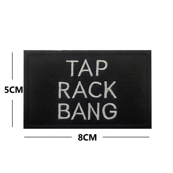 Statement 'Tap Rack Bang'  Embroidered Velcro Patch