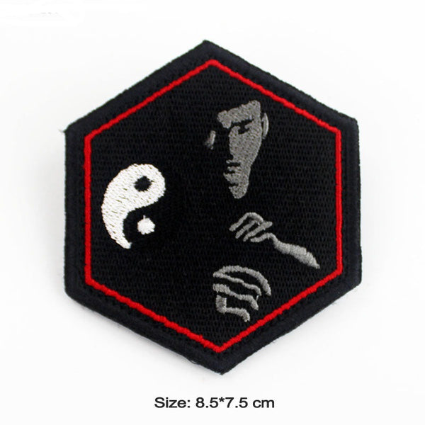 Bruce Lee 'Yin and Yang' Embroidered Velcro Patch