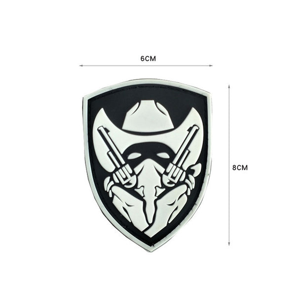 Cowboy 'Masked | Gunfighter | 2.0' PVC Rubber Velcro Patch