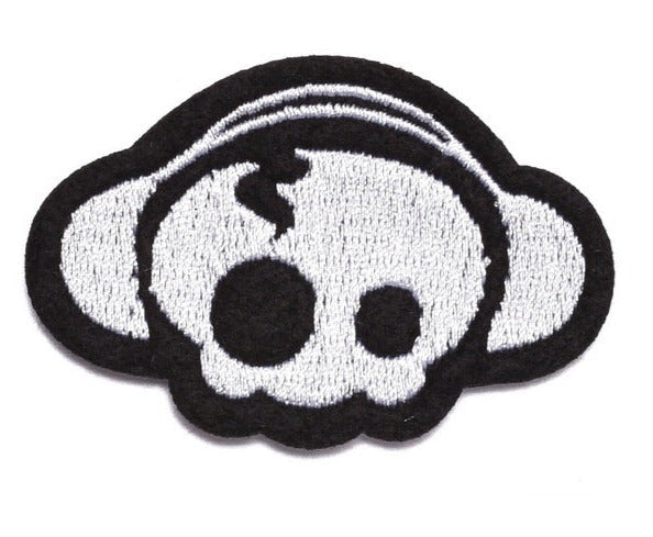 Punk Skull 'The Music Lover' Embroidered Patch