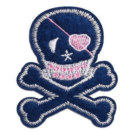 Punk Skull 'Heart Eye' Embroidered Patch