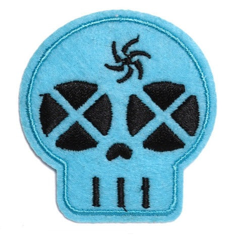 Punk Skull 'Blue Pirate' Embroidered Patch