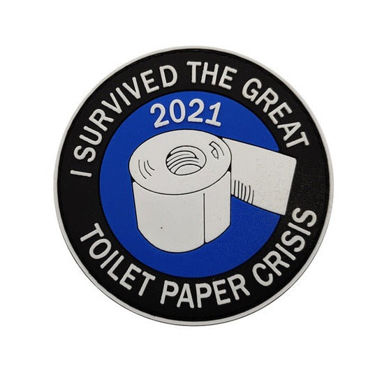 'I Survived The Great 2021 Toilet Paper Crisis | 3.0' PVC Rubber Velcro Patch