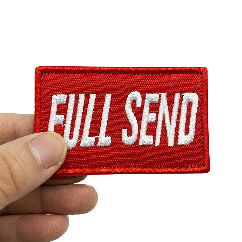 Full Send Mem Statement 'Full Send | 1.0' Embroidered Velcro Patch