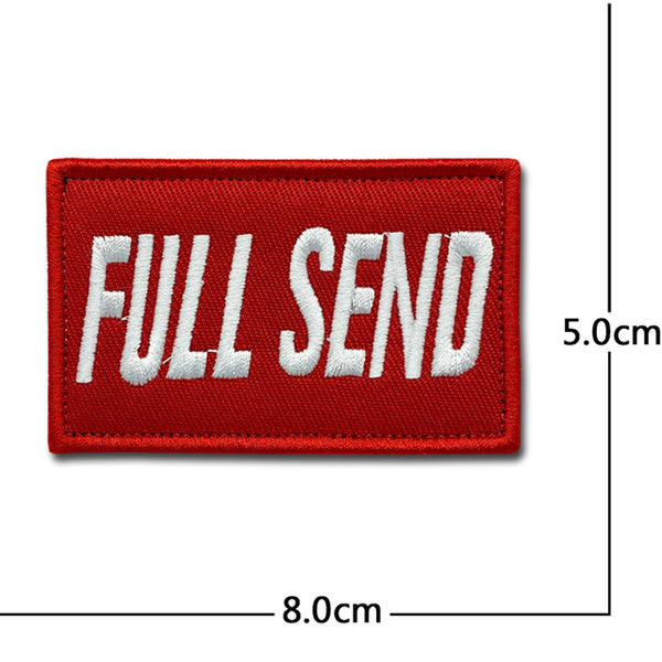 Statement 'Full Send | 1.0' Embroidered Velcro Patch