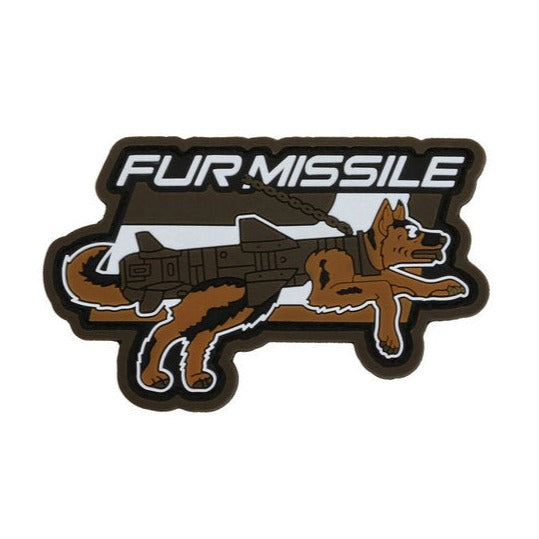 Dog 'Fur Missile Security | K9 | 2.0' PVC Rubber Velcro Patch