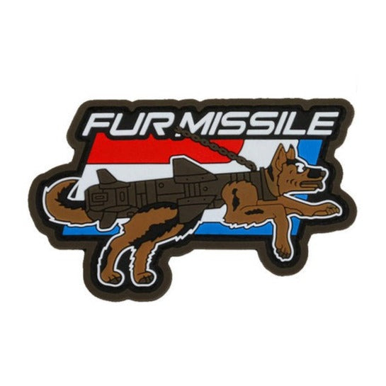 Dog 'Fur Missile Security | K9 | 1.0' PVC Rubber Velcro Patch