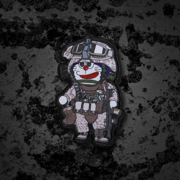 Doraemon 'Lt. Doraemon | Military Gear' Embroidered Velcro Patch