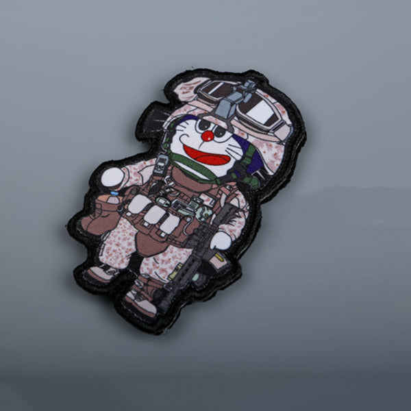 Doraemon 'Lt. Doraemon | Military Gear' Embroidered Velcro Patch