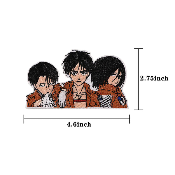 Attack on Titan 'Levi, Eren & Mikasa | Trio Portrait' Embroidered Patch