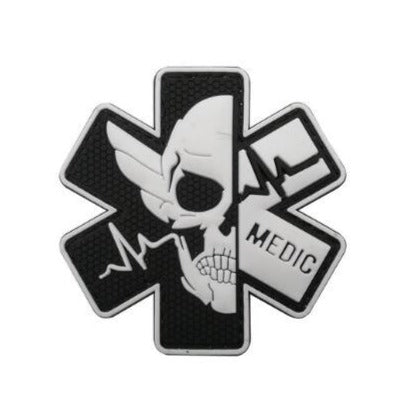 Medic 'Paramedic Skull | 5.0' PVC Rubber Velcro Patch