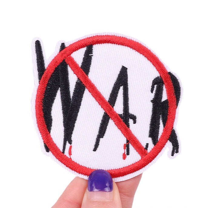 No War Symbol Embroidered Patch