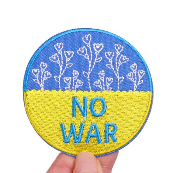 Ukraine 'No War' Embroidered Patch