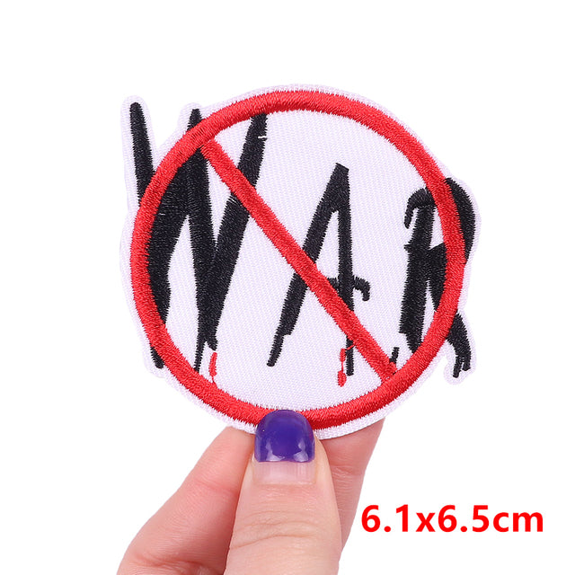 No War Symbol Embroidered Patch