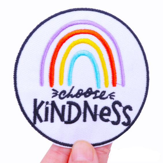 Rainbow 'Choose Kindness' Embroidered Patch