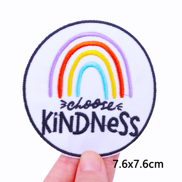Rainbow 'Choose Kindness' Embroidered Patch