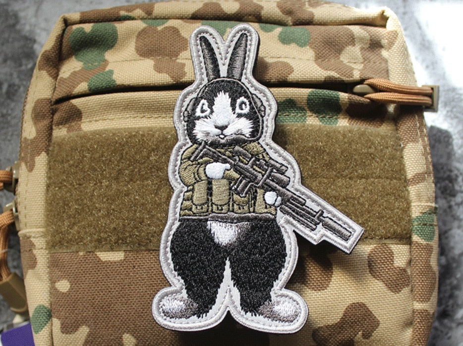 Tactical Rabbit 'Gun' Embroidered Velcro Patch – Little Patch Co