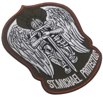 St. Michael Protect Us Embroidered Velcro Patch