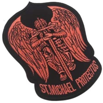 St. Michael Protect Us Embroidered Velcro Patch