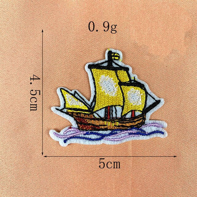 One Piece 'Sailing Ship' Embroidered Patch