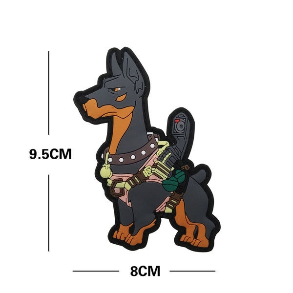 Tactical Dog PVC Rubber Velcro Patch