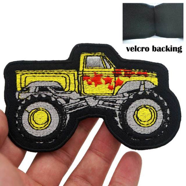 Monster Truck 'Yellow' Embroidered Velcro Patch